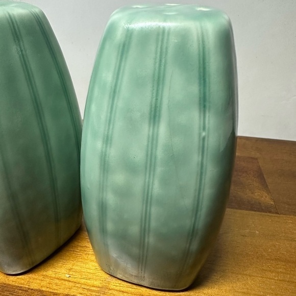 Pfaltzgraff Naturewood Serenity Green Porcelain Salt & Pepper Shakers - Picture 3 of 7